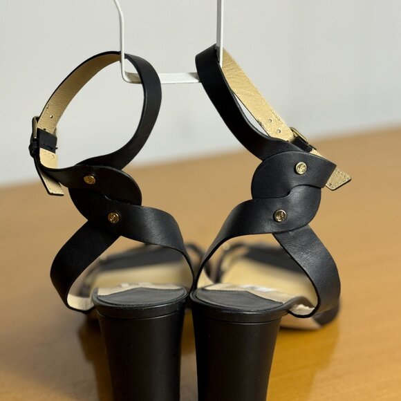 Jimmy Choo Drya 65 Studded Black Leather Block Heel Sandals – EU 39 - Picture 3 of 11